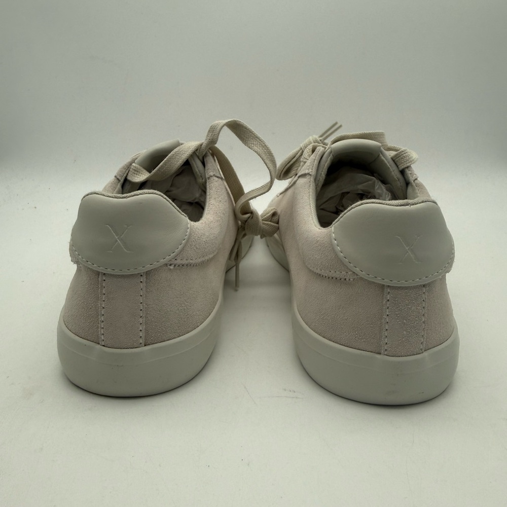 BRAND NEW Men's EXPRESS Suede Leather Bone Off White Sneakers Size 10 - Picture 7 of 7